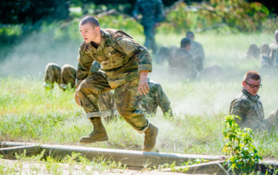 Soldier running course