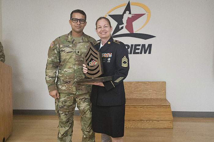 News: Master Sergeant Samantha Goldenstein retires from Army Reserves after 21 years of service